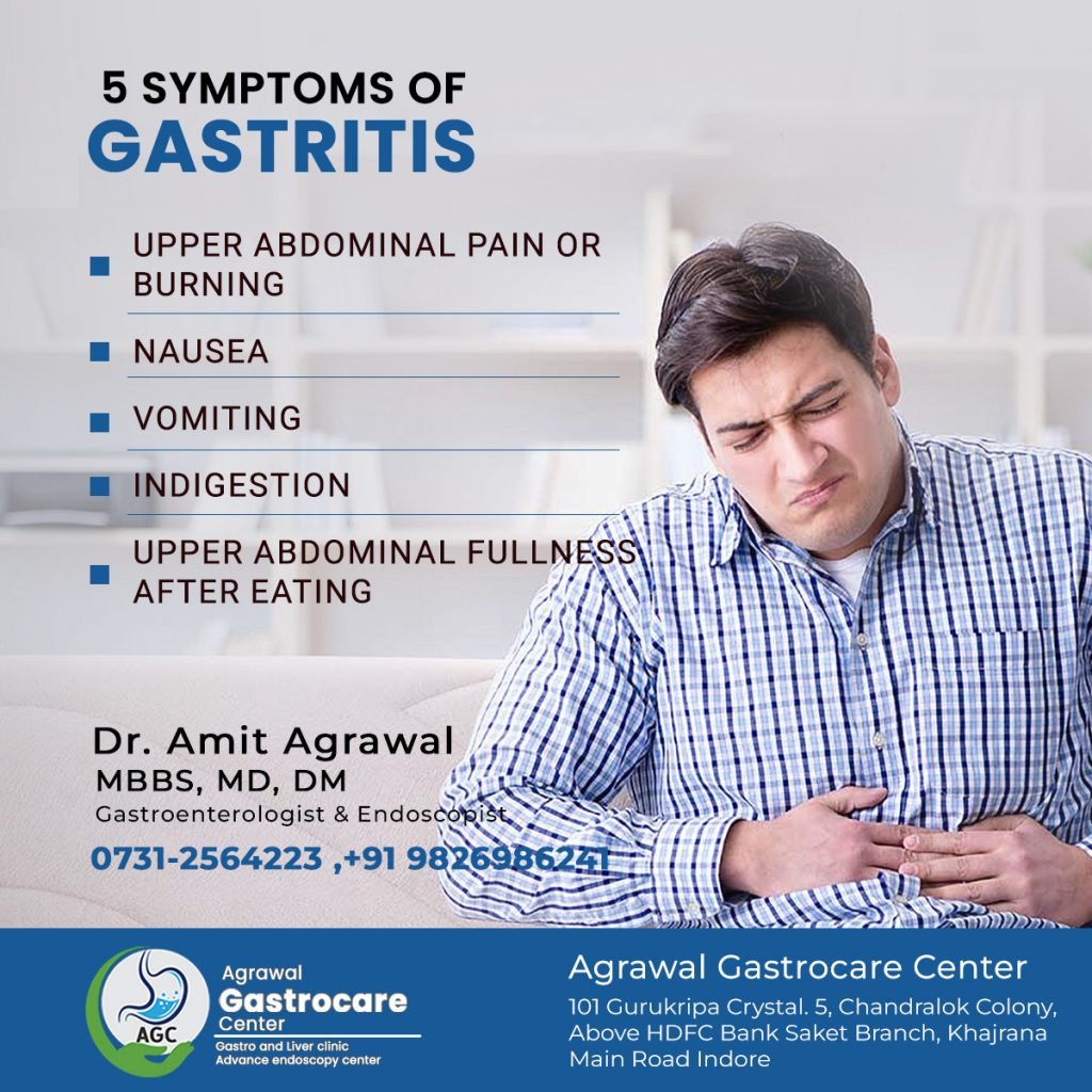 What is Gastritis, Causes, Symptoms, Treatment - Agrawal Gastrocare Center Indore